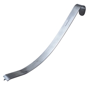 Koebel Glenoid Lever 15mm Wide By 11 3/4" (300mm) Long Curved With Two Sharp Ponted Teeth On One End And A 26mm Wide U Shaped Hook On The Other End   